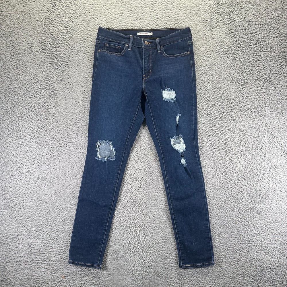 Levi's 311 Jeans Womens 29x30 Blue Cotton Denim Skinny Shaping Distressed Travel